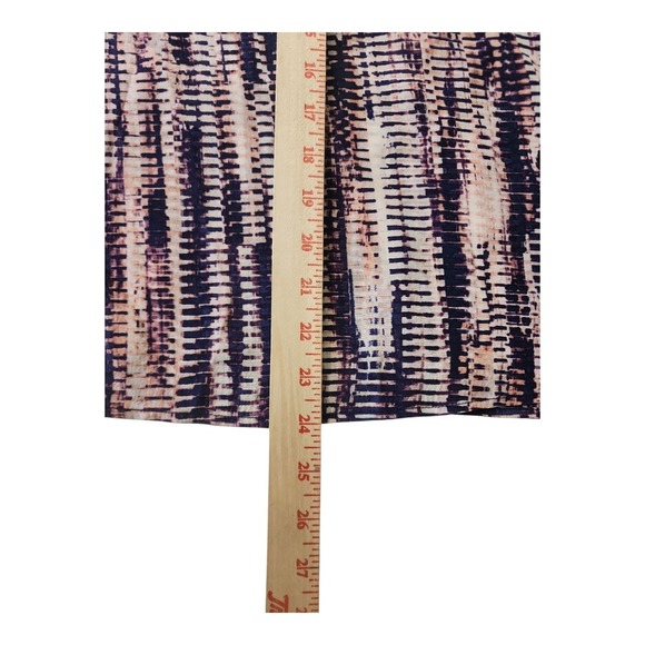 Nic + Zoe Blouse Boho Keyhole Blue Pink XL Womens Silk Blend Casual - Picture 16 of 16